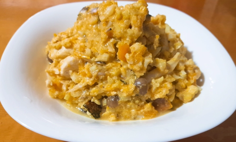 南瓜鸡肉炖饭做法