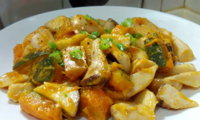 南瓜炒杏鮑菇做法 南瓜炒杏鮑菇做法