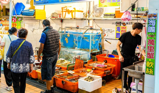 龜吼漁夫市集美食