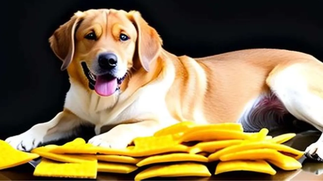 狗吃芒果乾