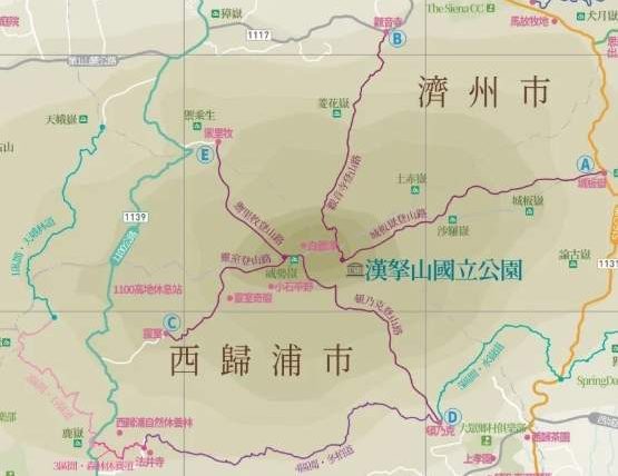 漢拿山城板岳路線