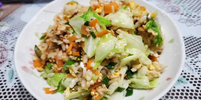 高麗菜炒飯出水